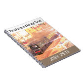 ヴィンテージ蒸気機関車タンミヤ、列車バフ ノートブック (右側)