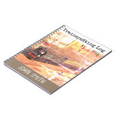 ヴィンテージ蒸気機関車タンミヤ、列車バフ ノートブック (左側)