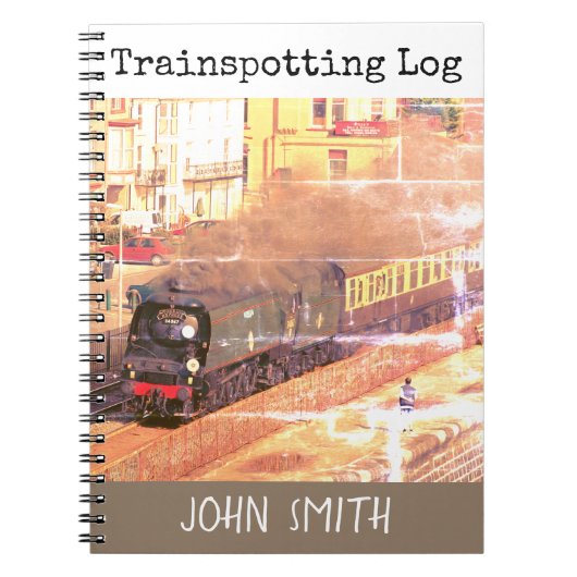 ヴィンテージ蒸気機関車タンミヤ、列車バフ ノートブック (正面)