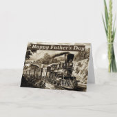 ヴィンテージ蒸気機関車ハッピーファーザーズ・デイ カード (正面)