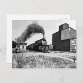 ヴィンテージ蒸気機関車ピュアアメリカーナフォトプリン ポストカード (正面/裏面)