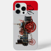 ヴィンテージ蒸気機関車モノグラム Case-Mate iPhoneケース (裏面)