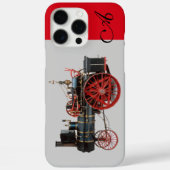 ヴィンテージ蒸気機関車モノグラム Case-Mate iPhoneケース (裏面)