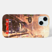 ヴィンテージ蒸気機関車モノグラム Case-Mate iPhoneケース (裏面 (横))