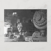 ヴィンテージ蒸気機関車ラウンドハウス ポストカード (正面)