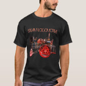 ヴィンテージ蒸気機関車レッドブラック Tシャツ (正面)