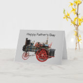 ヴィンテージ蒸気機関車父の日 カード (黄色い花)