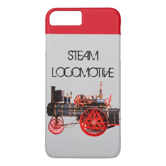 ヴィンテージ蒸気機関車赤グレー Case-Mate iPhoneケース (裏面)