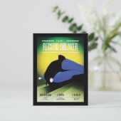 ヴィンテージ蒸気機関車速記録はがき ポストカード (スタンド正面)