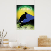 ヴィンテージ蒸気機関車速記録ポスター ポスター (キッチン)