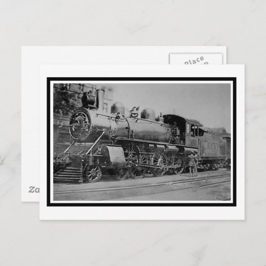 ヴィンテージ蒸気機関車鉄道 ポストカード (正面/裏面)