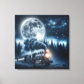 ヴィンテージ蒸気機関車 キャンバスプリント (正面)