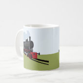 ヴィンテージ蒸気機関車 コーヒーマグカップ (正面左)