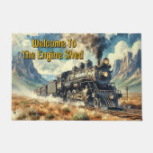 ヴィンテージ蒸気機関車 ドアマット (正面)