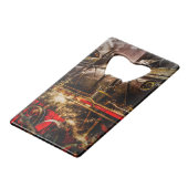 ヴィンテージ蒸気機関車 – ヘッドライト クレジットカード栓抜き (正面アングル)