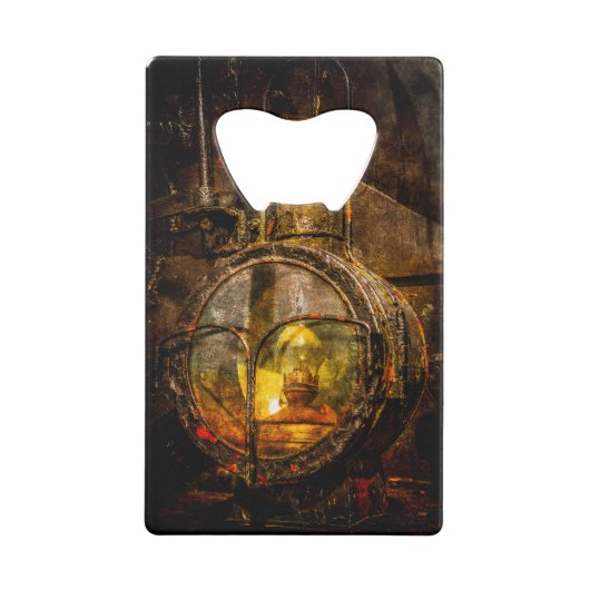 ヴィンテージ蒸気機関車 – ヘッドライト クレジットカード栓抜き (裏面)