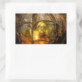 ヴィンテージ蒸気機関車 – ヘッドライト 長方形シール (バッグ)