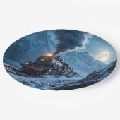 ヴィンテージ蒸気機関車 ペーパープレート (アングル)