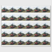 ヴィンテージ蒸気機関車 ラッピングペーパー (フラット)