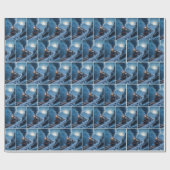 ヴィンテージ蒸気機関車 ラッピングペーパー (フラット)