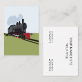 ヴィンテージ蒸気機関車 名刺 (正面/裏面)
