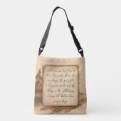 ヴィンテージ蒸気機関車/機関車アート。ドライバーギフト クロスボディバッグ (裏面)