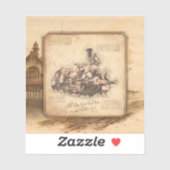 ヴィンテージ蒸気機関車/機関車アート。ドライバーギフト シール (シート)