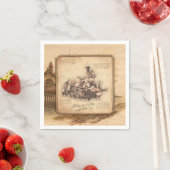 ヴィンテージ蒸気機関車/機関車アート。ドライバーギフト スタンダードカクテルナプキン (インサイチュ)