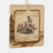 ヴィンテージ蒸気機関車/機関車アート。ドライバーギフト セラミックオーナメント (右)