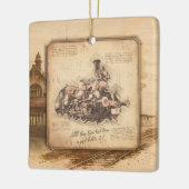 ヴィンテージ蒸気機関車/機関車アート。ドライバーギフト セラミックオーナメント (左)