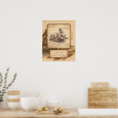 ヴィンテージ蒸気機関車/機関車アート。ドライバーギフト ポスター (キッチン)