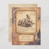 ヴィンテージ蒸気機関車/機関車アート。ドライバーギフト ポストカード (正面/裏面)