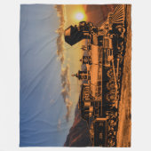 ヴィンテージ蒸気機関車CPRR 229 フリースブランケット (正面)