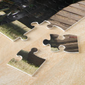 ヴィンテージ蒸気牽引エンジンのジグソーパズル ジグソーパズル (側面)