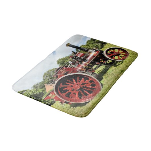 ヴィンテージ蒸気牽引エンジン バスマット (アングル)