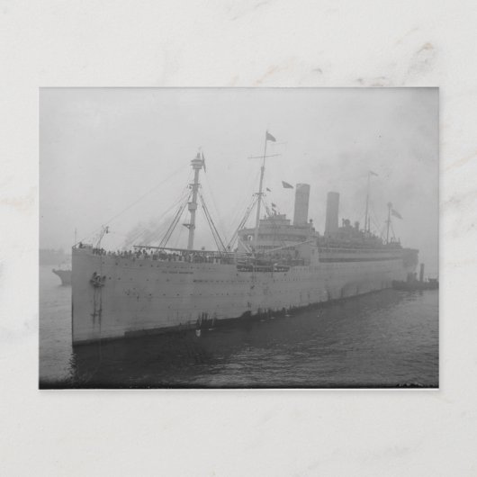 ヴィンテージ蒸気船 ポストカード (正面)