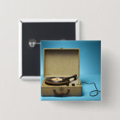 ヴィンテージ蓄音機 缶バッジ (正面&裏面)