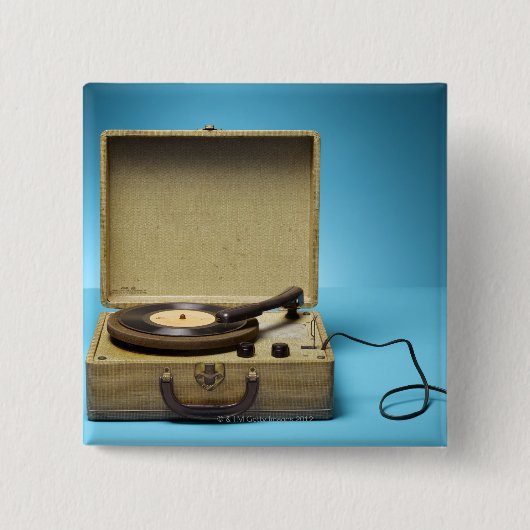 ヴィンテージ蓄音機 缶バッジ (正面)
