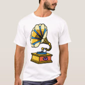 ヴィンテージ蓄音機Tシャツ Tシャツ (正面)