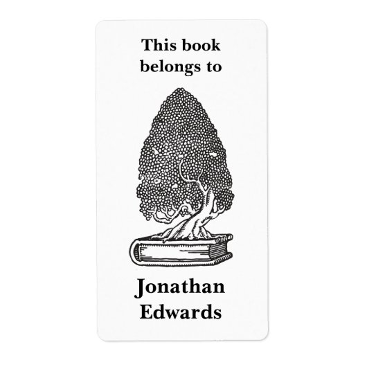 ヴィンテージ蔵書票の木 ラベル (正面)