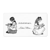 ヴィンテージ蔵書票パーソナライズされたブックラベル ラベル (正面)