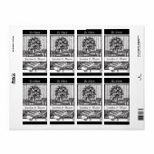 ヴィンテージ蔵書票音楽，木，本 ラベル (フルシート)