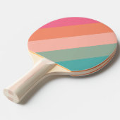 ヴィンテージ薄紫はっきりしたチャームストライプの 卓球ラケット (正面アングル)