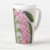 ヴィンテージ薄紫オーキッドアエリーズフィールドインジリンデニア カフェラテマグ (右アングル)