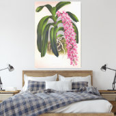 ヴィンテージ薄紫オーキッドアエリーズフィールドインジリンデニア キャンバスプリント (インサイチュ (寝室))