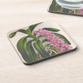 ヴィンテージ薄紫オーキッドアエリーズフィールドインジリンデニア コースター (左側)