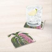 ヴィンテージ薄紫オーキッドアエリーズフィールドインジリンデニア スクエアペーパーコースター (インサイチュ)