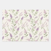 ヴィンテージ薄紫ガーデンフローラ ラッピングペーパーシート (正面3)