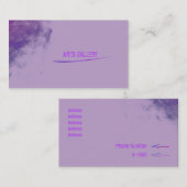 ヴィンテージ薄紫グランジスマッジ 名刺 (正面/裏面)