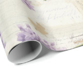 ヴィンテージ薄紫パターン ラッピングペーパー (ロールコーナー)